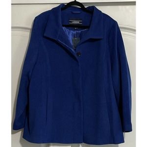 NEW Lands’ End Fully Lined Royal Blue Peacoat Jacket/Coat Size 20